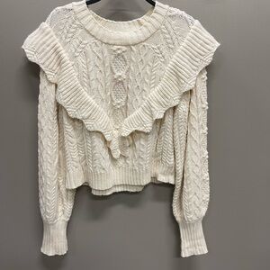 Saltwater LUXE Cream Cable Knit Sweater